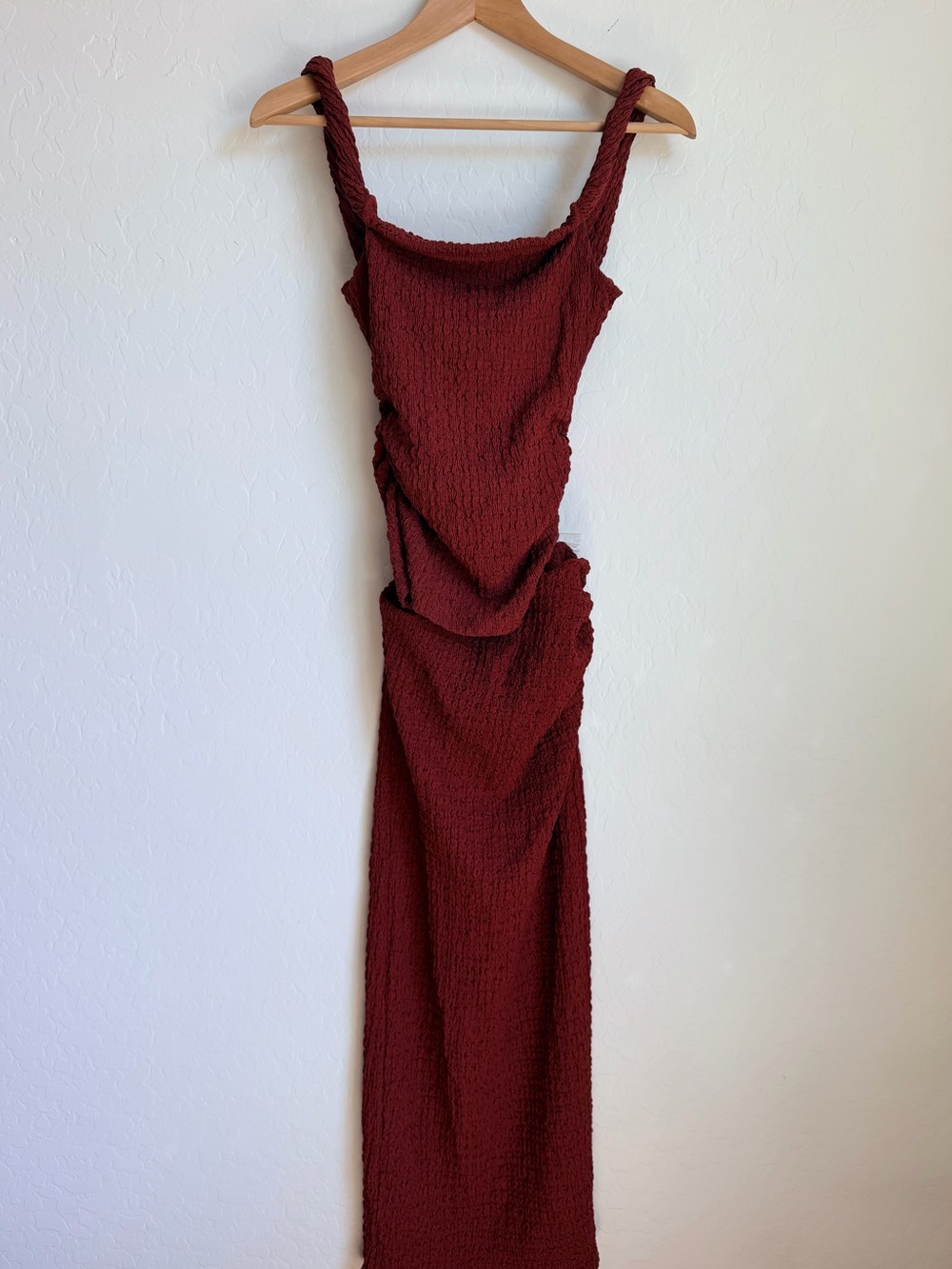 Zara Textured Rust Matching Set | Two Piece Crop Top Midi Skirt NWT